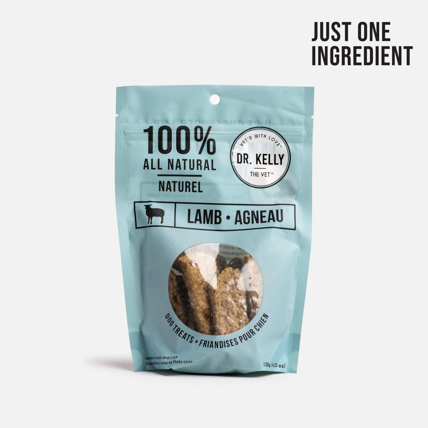 4 Pack - Dr. Kelly The Vet 100% Natural Dog Treats - Lamb 50g / each