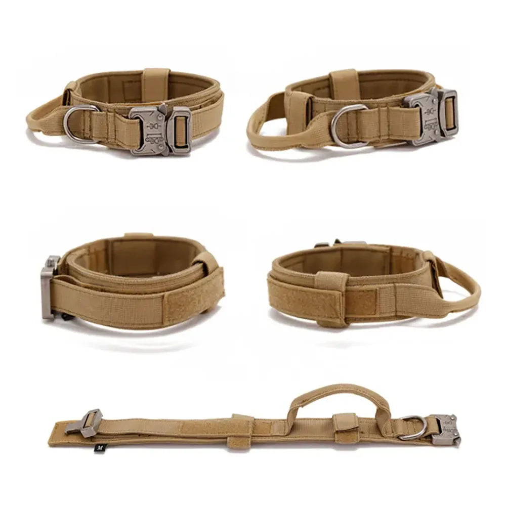 Retractable Quick Release Nylon Pet Outdoor Tactical Training Collar