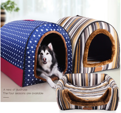 Warm Dog House Soft Foldable  Bed