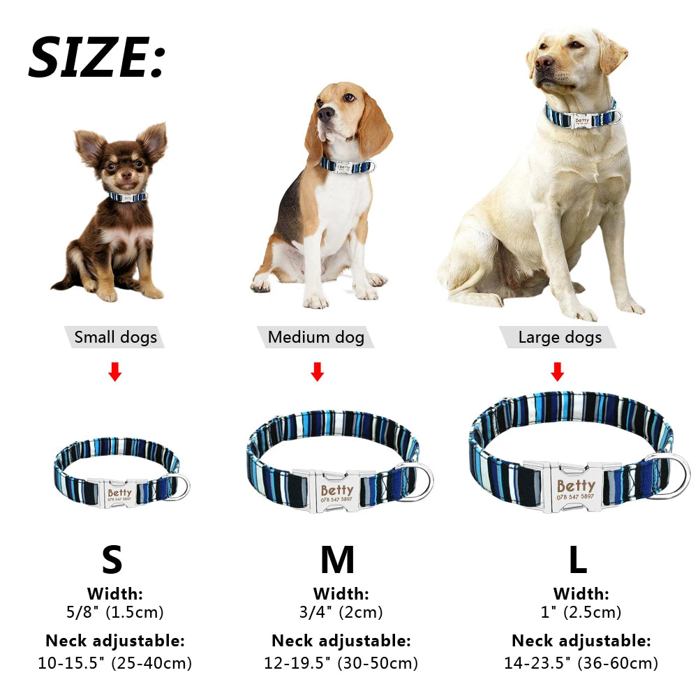 Dog Collar Personalized Nylon