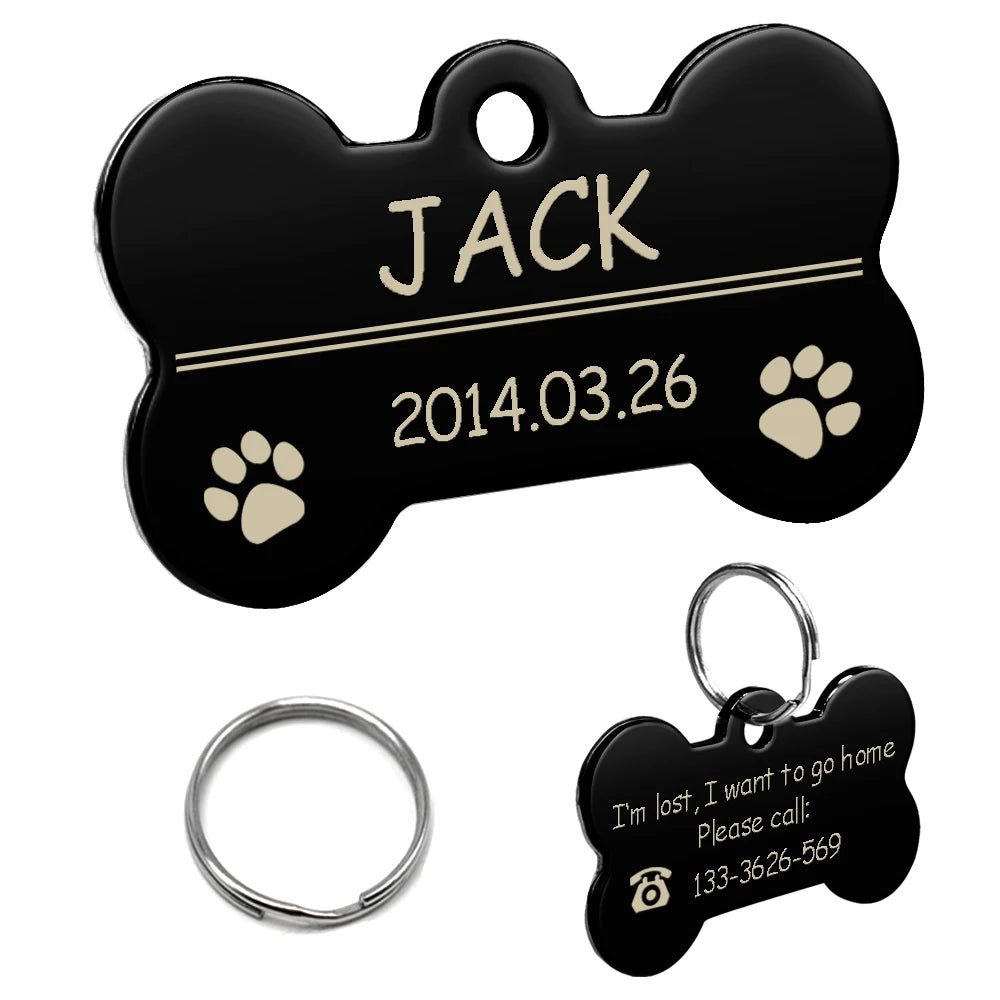 Personalized Dog ID Tag Stainless Steel