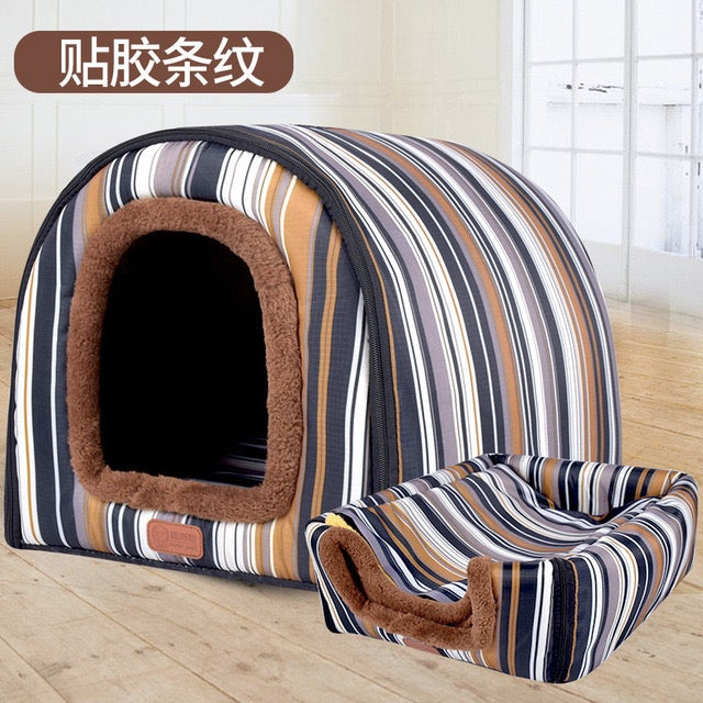 Warm Dog House Soft Foldable  Bed