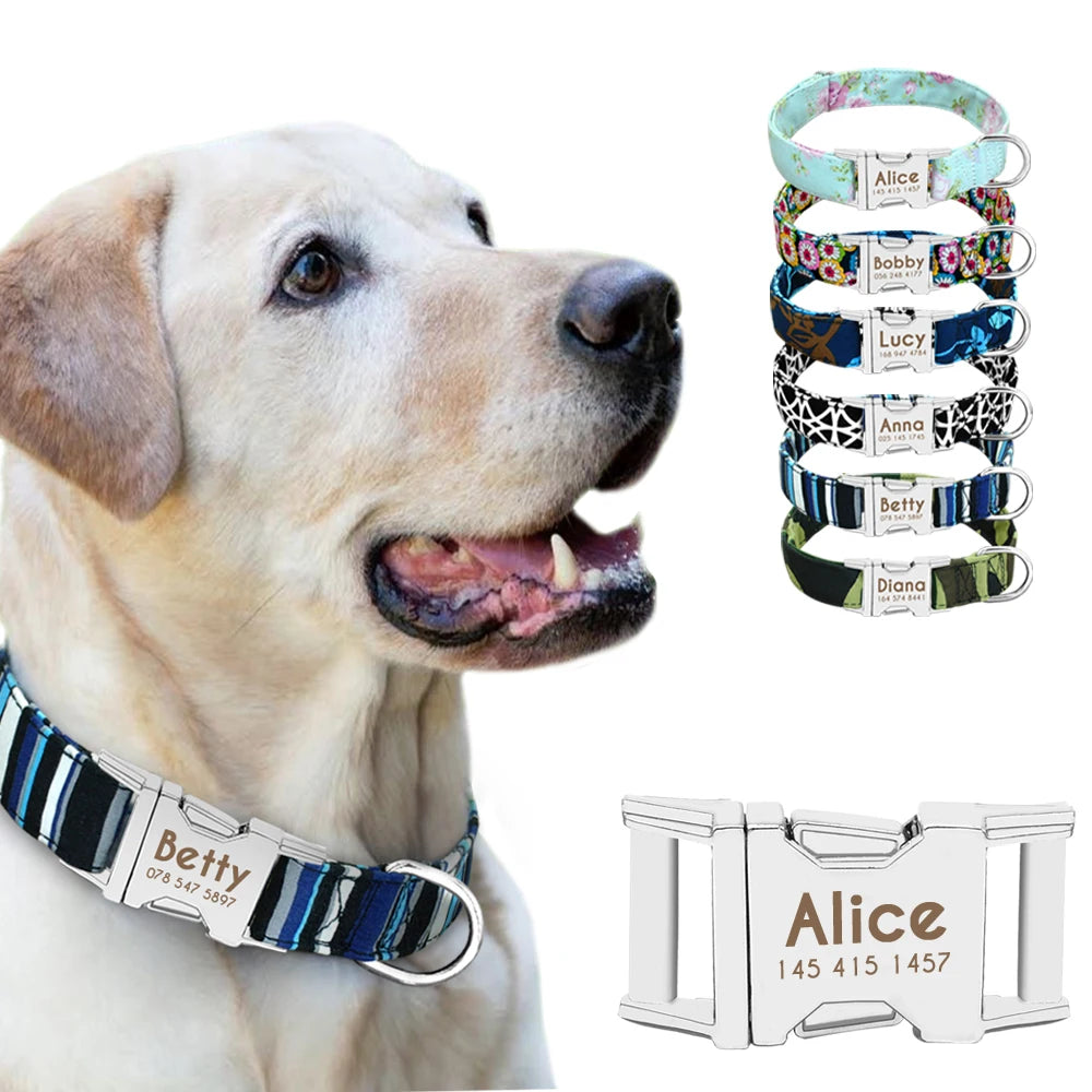 Dog Collar Personalized Nylon