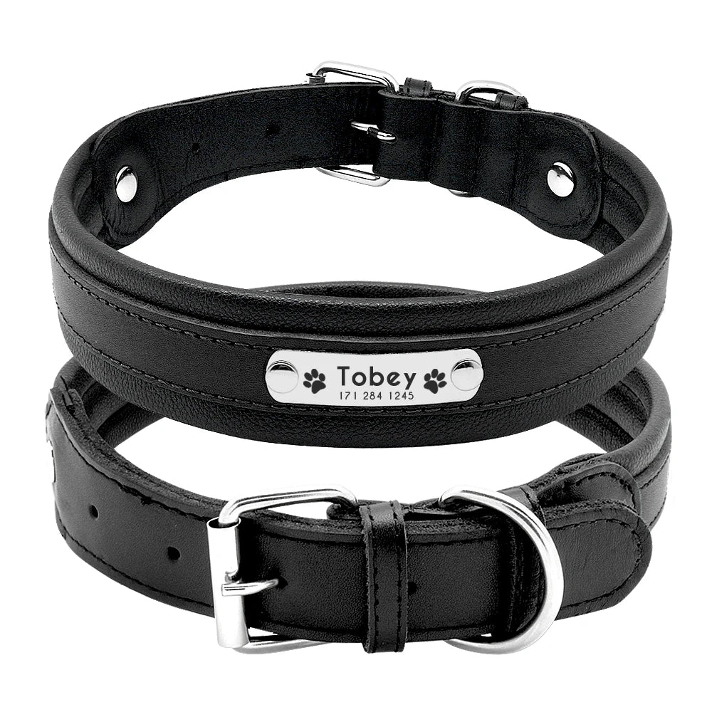 Large Dog Collar Genuine Leather