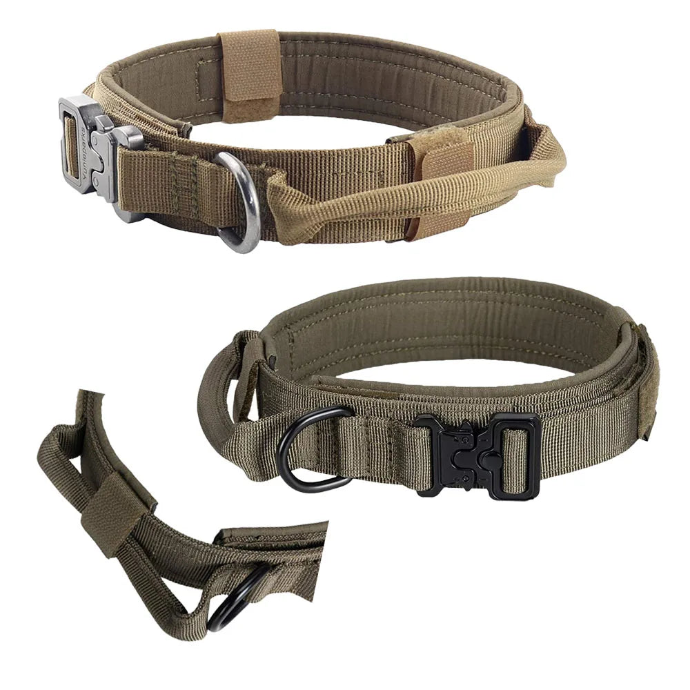 Retractable Quick Release Nylon Pet Outdoor Tactical Training Collar