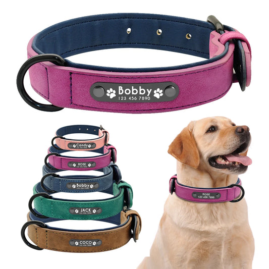 Personalized Dog Collar Custom Leather