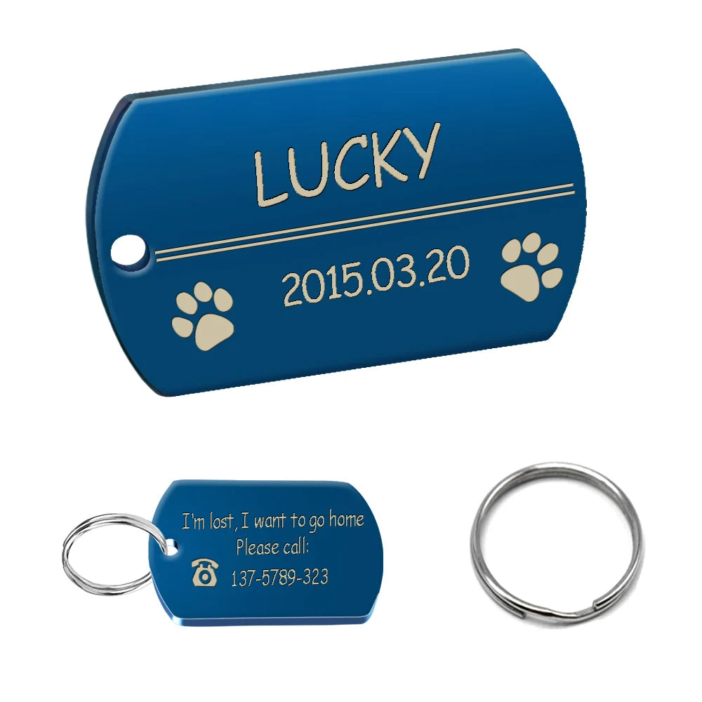 Personalized Dog ID Tag Stainless Steel