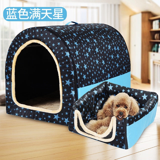 Warm Dog House Soft Foldable  Bed